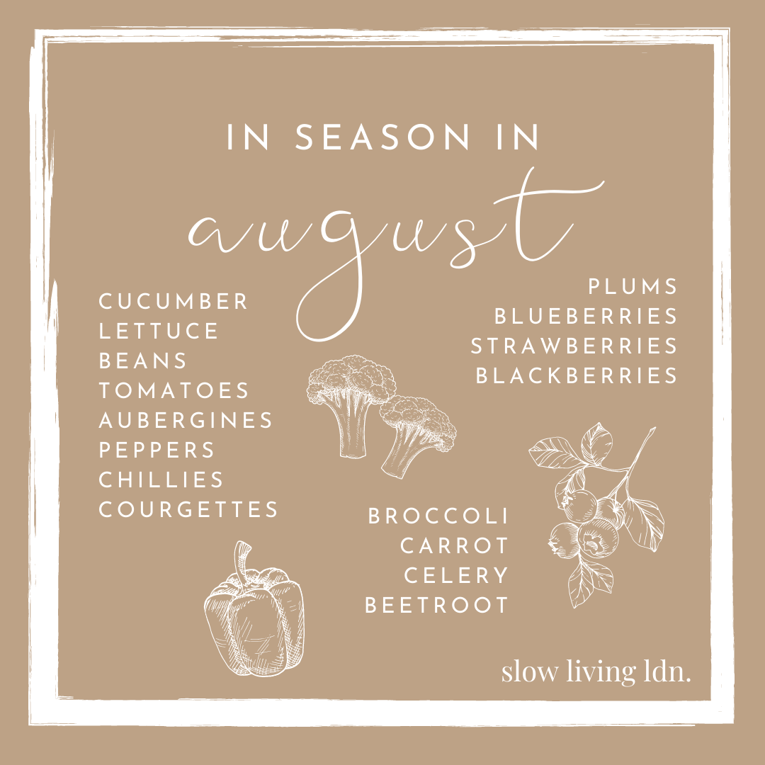 August seasonal produce list
