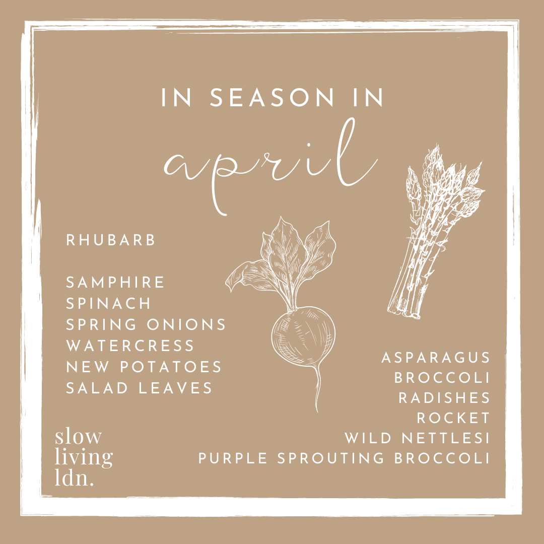 List of seasonal food for April UK